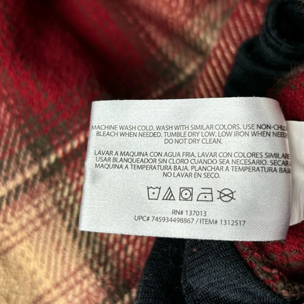 Orvis Shirt Men XXL Red Plaid Heavyweight‎ Flannel Shacket Chore Outdoors